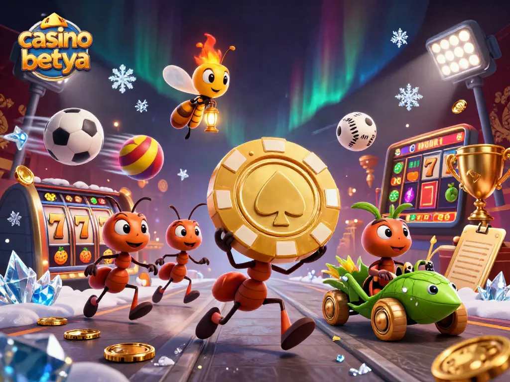 Engage in thrilling gameplay at casino betya with a heist featuring cartoon ants and a heist theme.